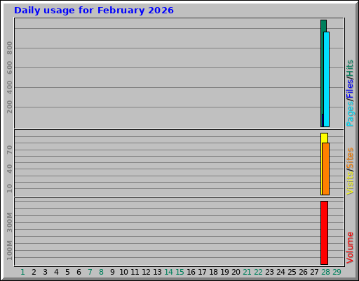 Daily usage for February 2026
