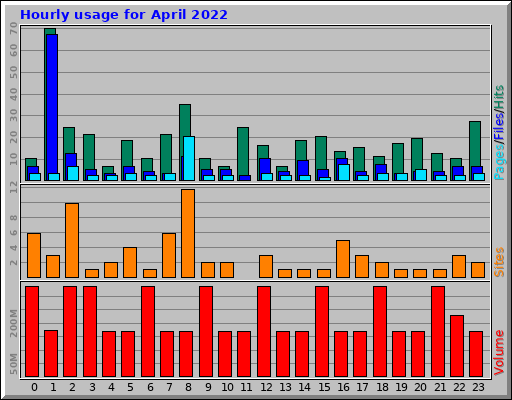 Hourly usage for April 2022