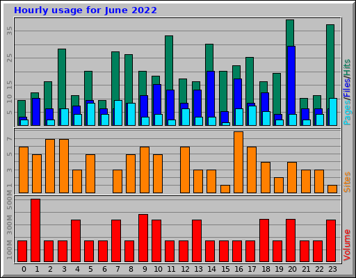Hourly usage for June 2022