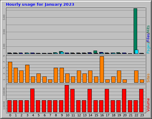 Hourly usage for January 2023 Hourly usage for January 2023