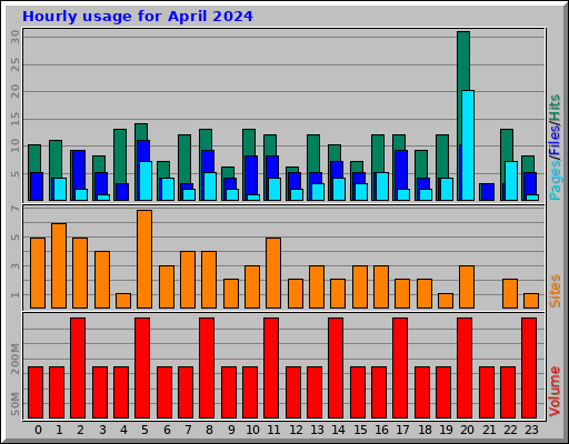 Hourly usage for April 2024
