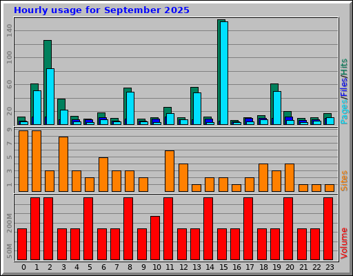 Hourly usage for September 2025