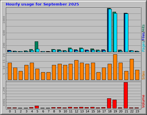 Hourly usage for September 2025