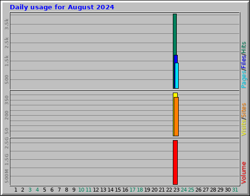 Daily usage for August 2024