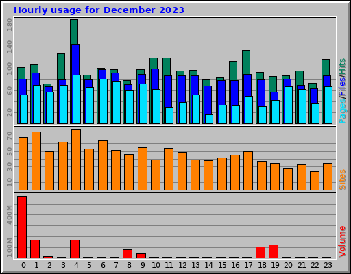 Hourly usage for December 2023