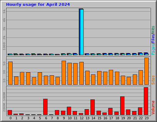 Hourly usage for April 2024