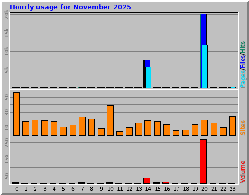 Hourly usage for November 2025