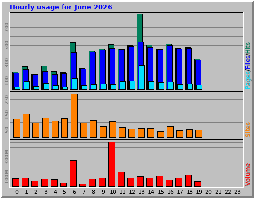 Hourly usage for June 2026