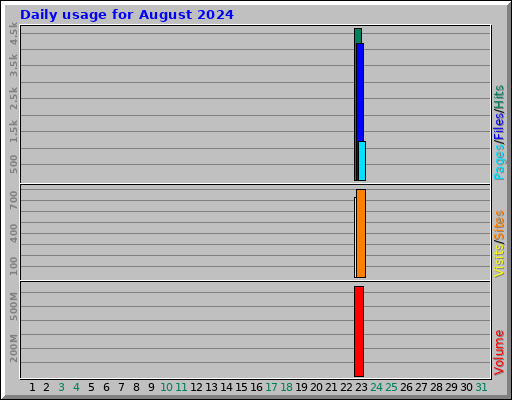 Daily usage for August 2024