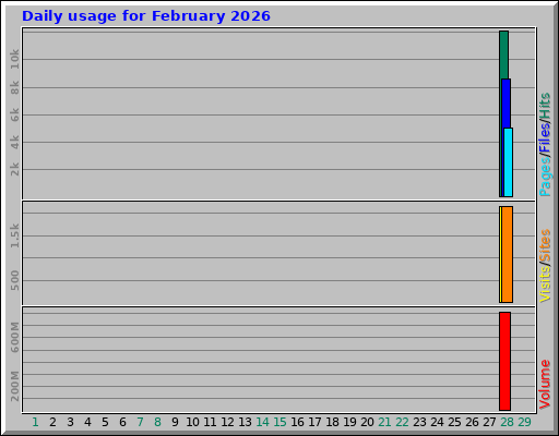 Daily usage for February 2026