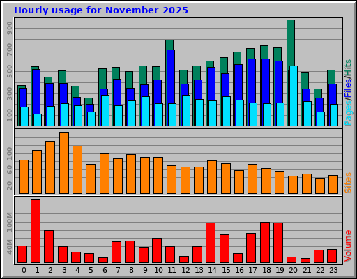 Hourly usage for November 2025 Hourly usage for November 2025