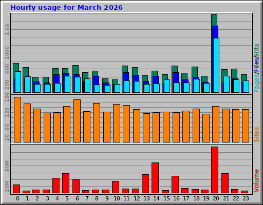 Hourly usage for March 2026